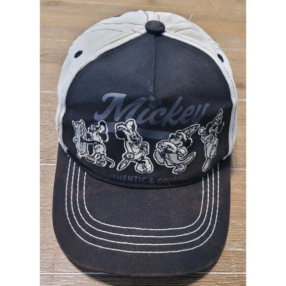 Mickey Mouse Through The Years Baseball Cap Walt Disney World Parks Black Hat - Picture 1 of 4